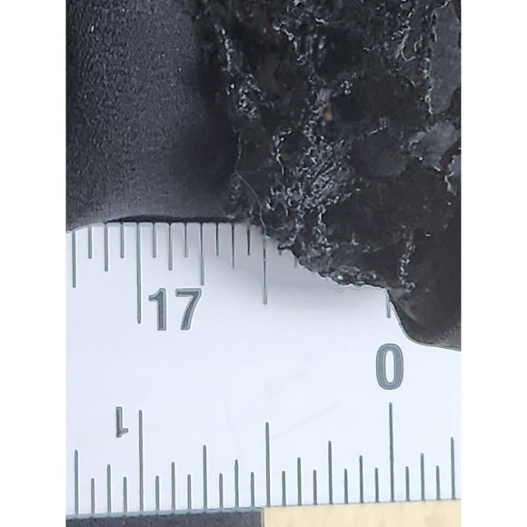 Japna Top Small Womens Black Chiffon Sheer See‎ Through Crochet V Neck Blouse - Picture 4 of 8